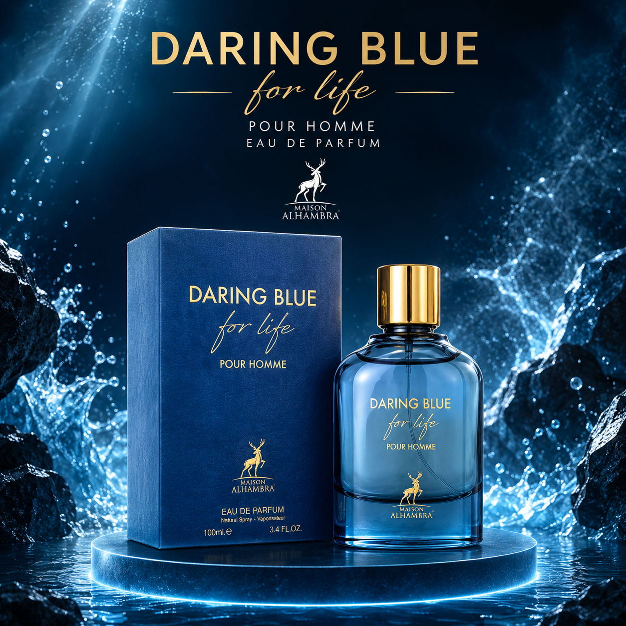 Daring Blue For Life Pour Homme EDP 100 ml – Maison Alhambra