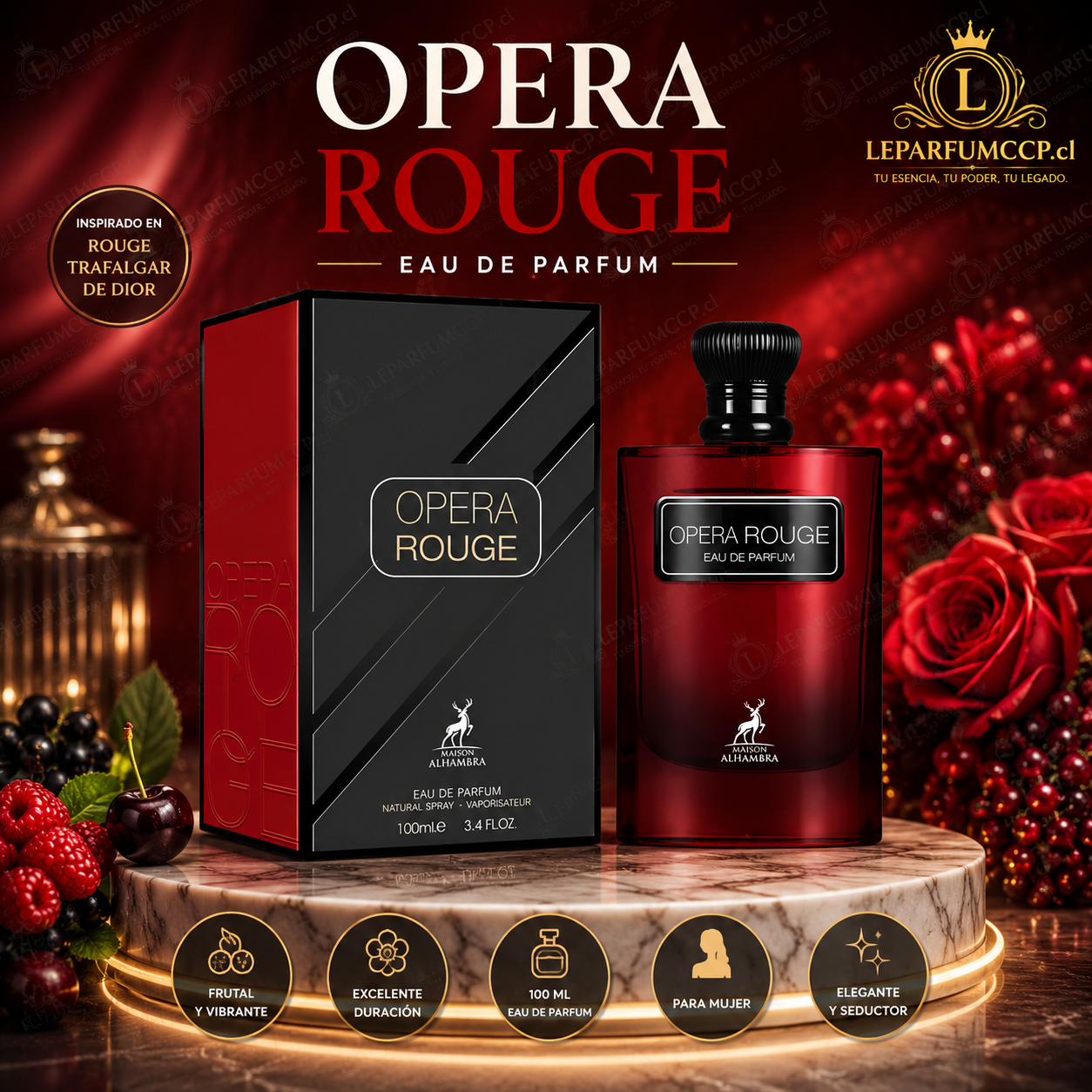 Opera Rouge Eau de Parfum 100 ml – Maison Alhambra