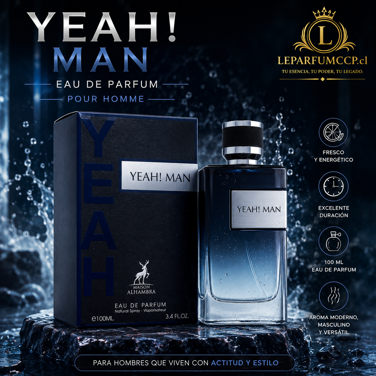 Yeah! Man Eau de Parfum 100 ml – Maison Alhambra